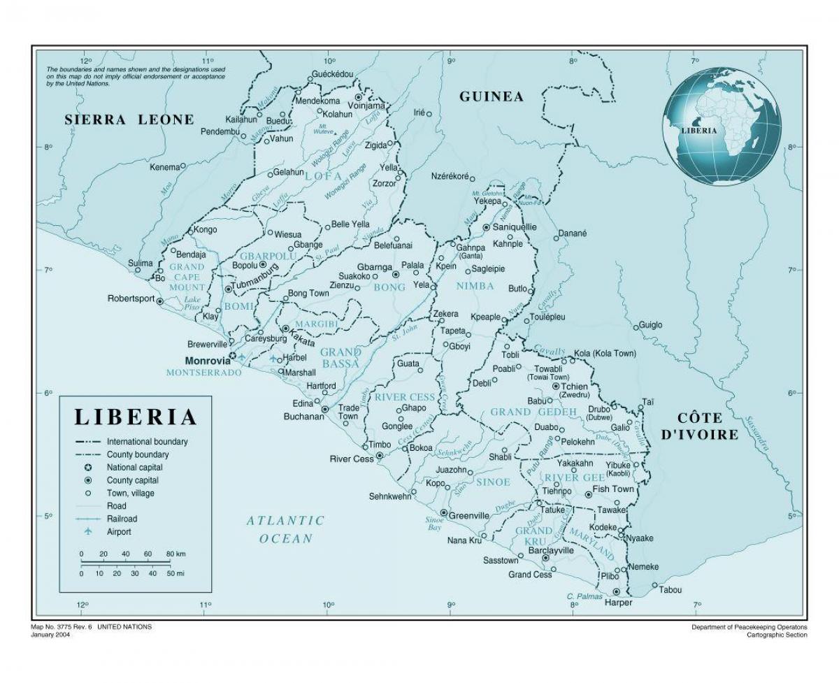carte du Liberia airport