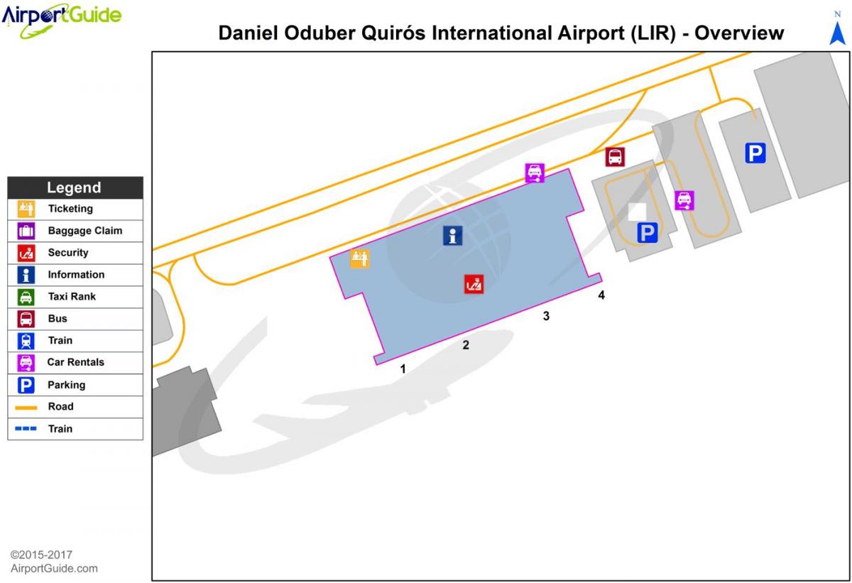 carte du Liberia terminal de l'aéroport