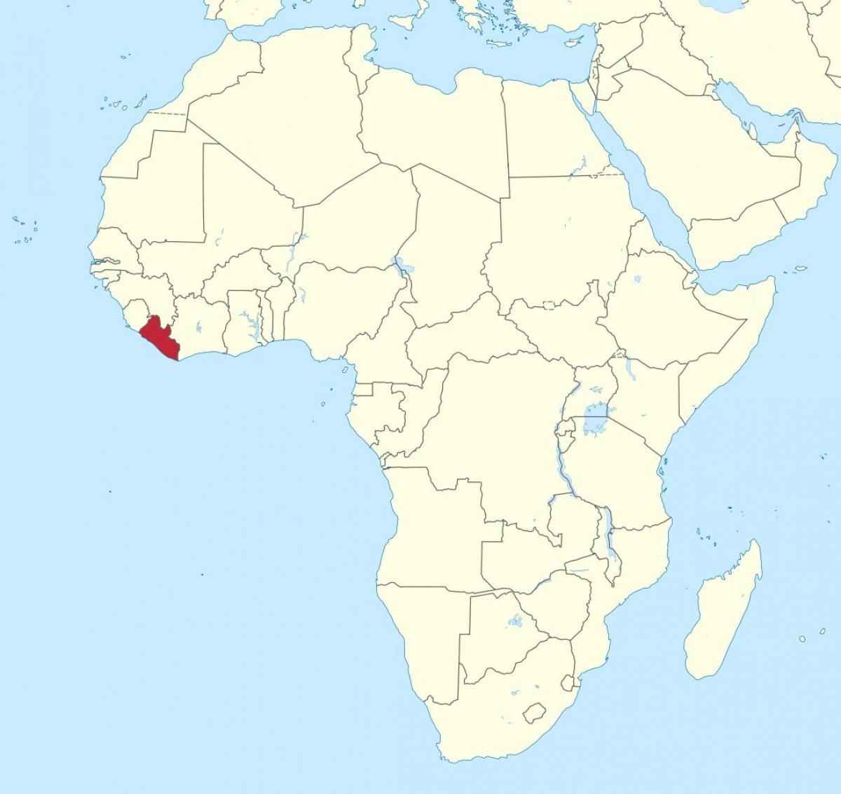 carte du Liberia afrique